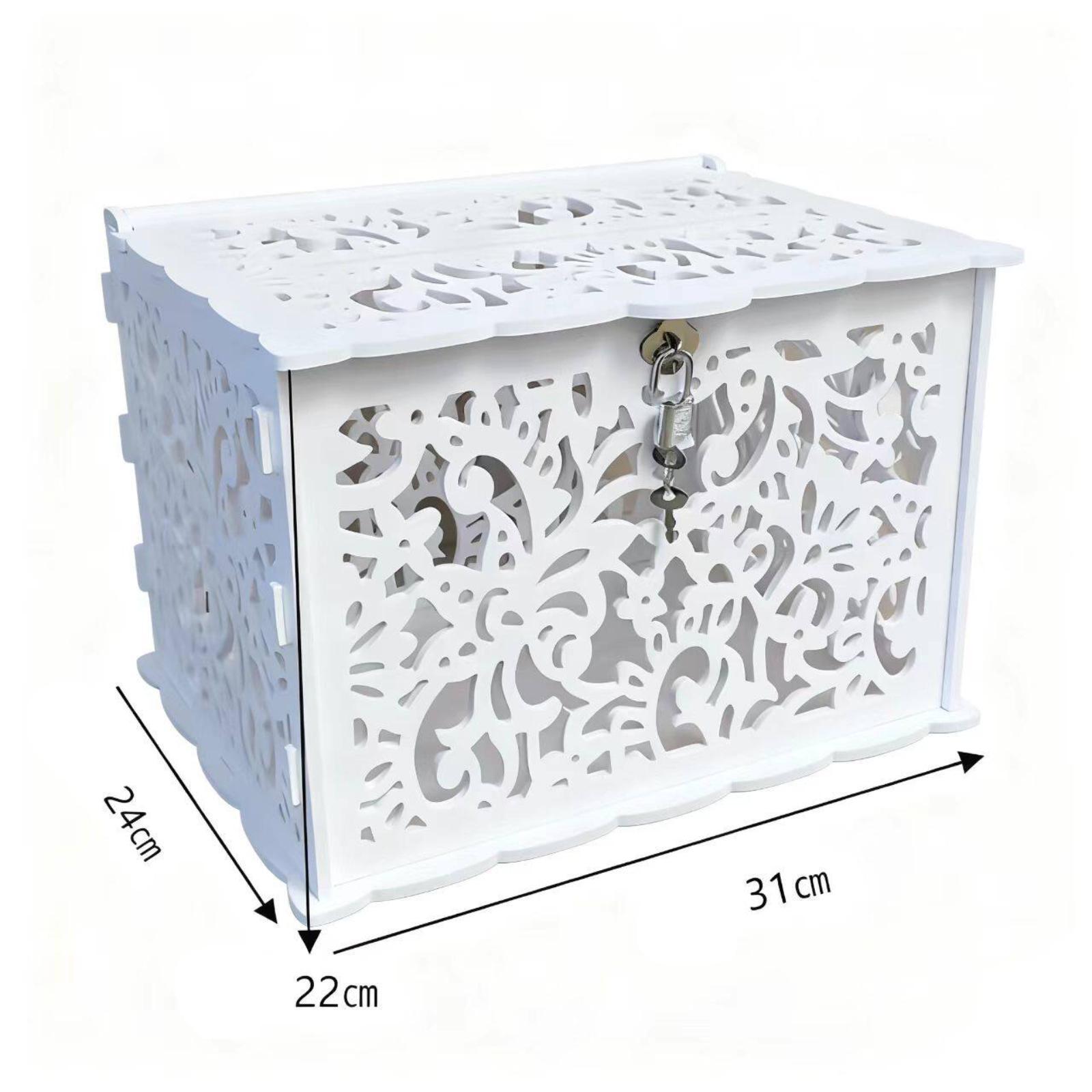 Wedding Card Box - Herbruikbare Acryl Trouwkaartenbox met Veilig Slot