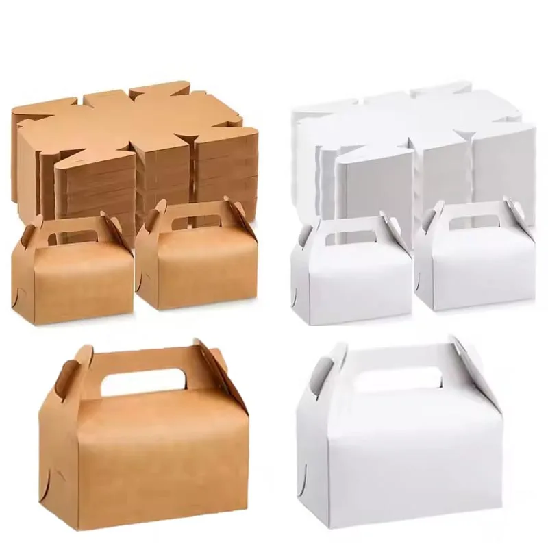 Wedding/Event Supply Store - 10/20PCS Kraftpapier Geschenkdoos Taartdoos Geschenkverpakkingen Verjaardag