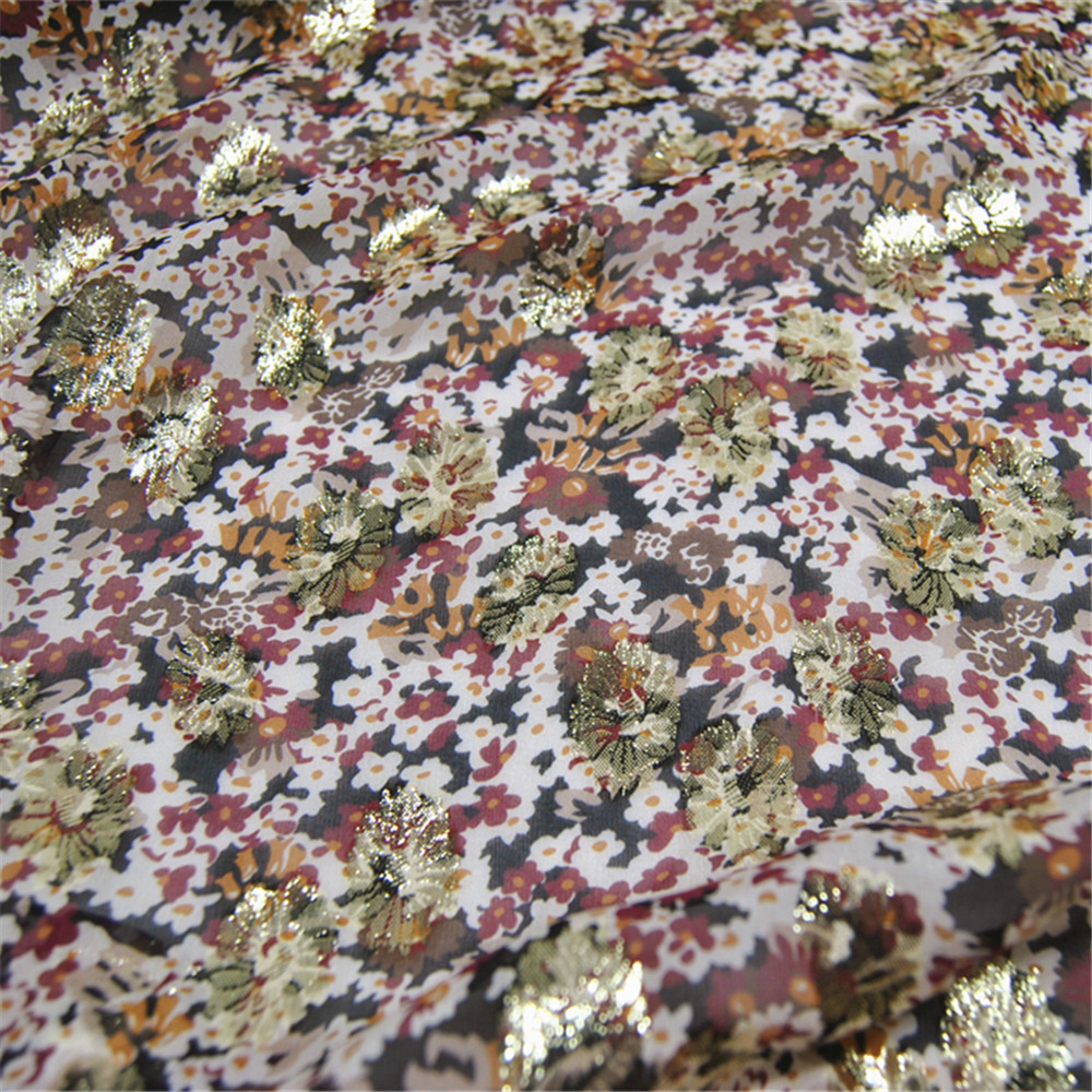Good Floral & Wedding Decor Supply - Populaire glanzende elegante bloemige bruine lamé