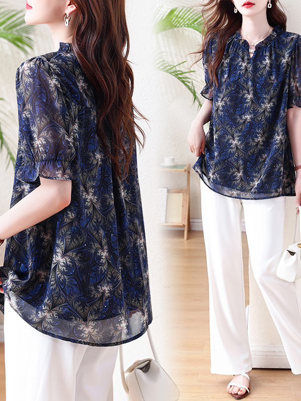 Loszittend T-shirt met bloemen - Good Floral & Wedding Decor Supply recensie en prijs