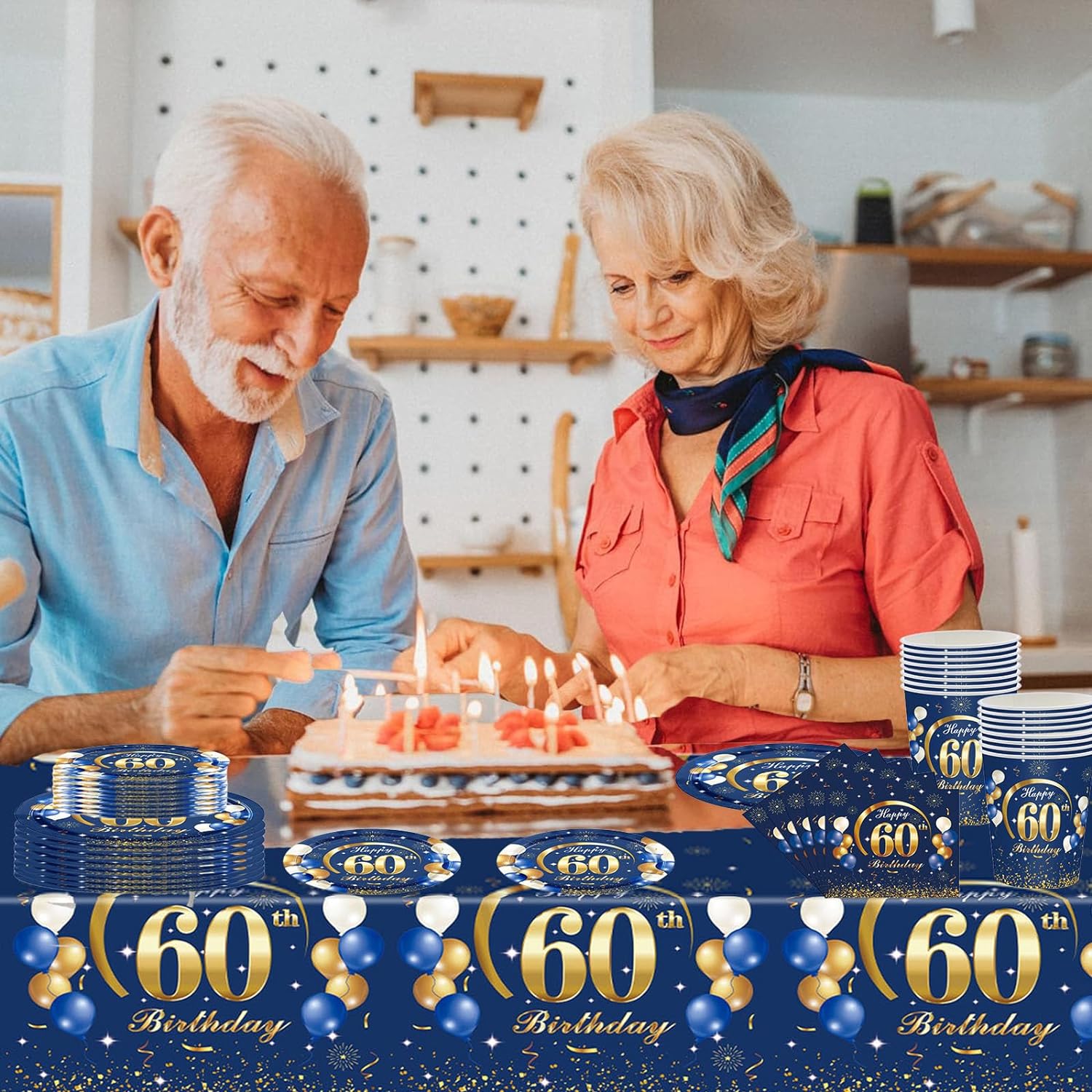 Marineblauw Goud 60ste Verjaar - Table Number Gold recensie en prijs
